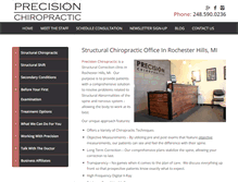 Tablet Screenshot of chiropracticprecision.com